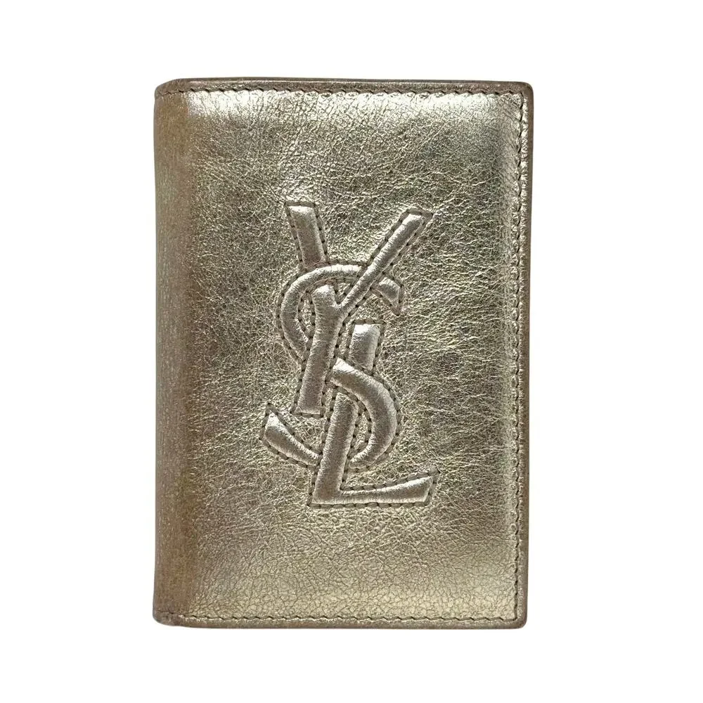 YSL Golden Bifold Wallet - Picture 1 of 13